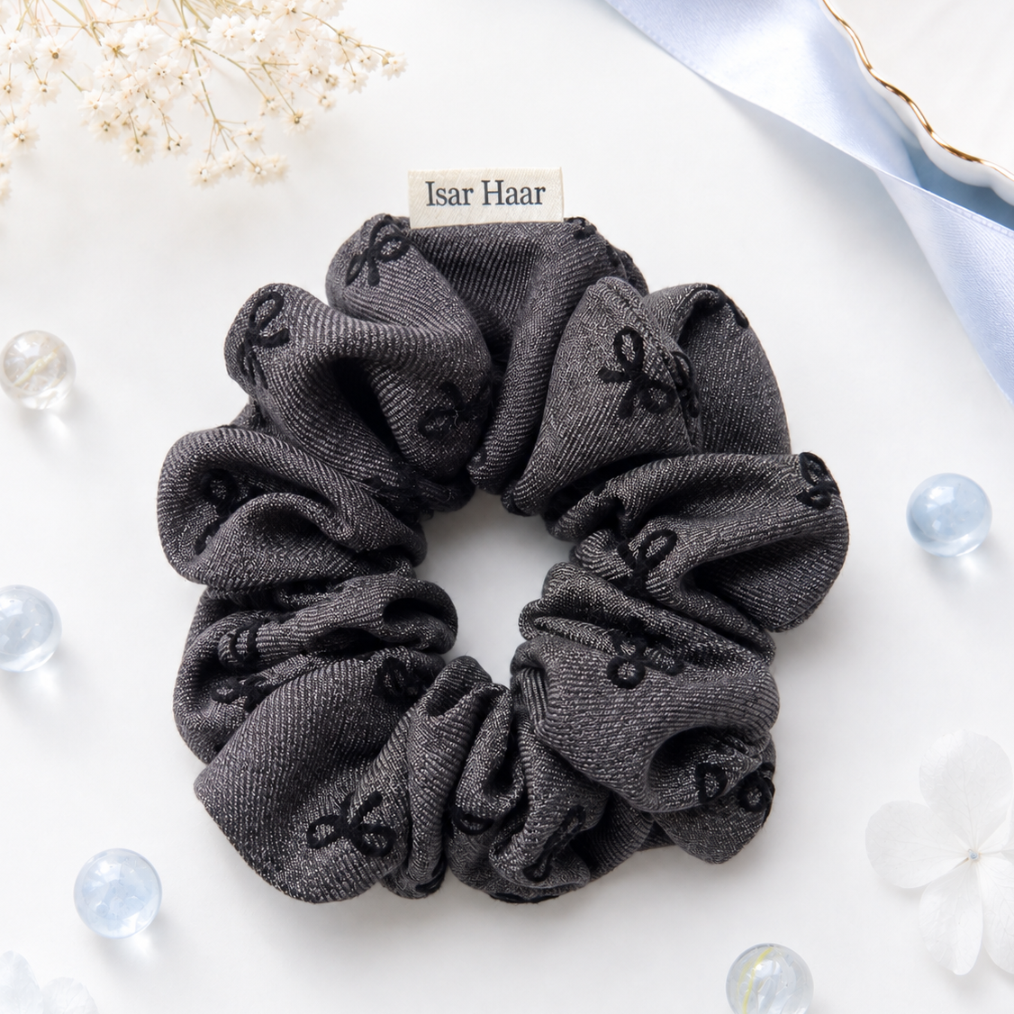 Scrunchie Isar Graphit Bow